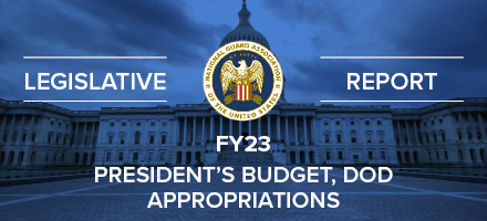 FY23 Report for President's Budget and DoD Appropriations