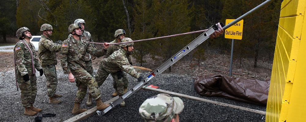 Guardsmen with Ladder